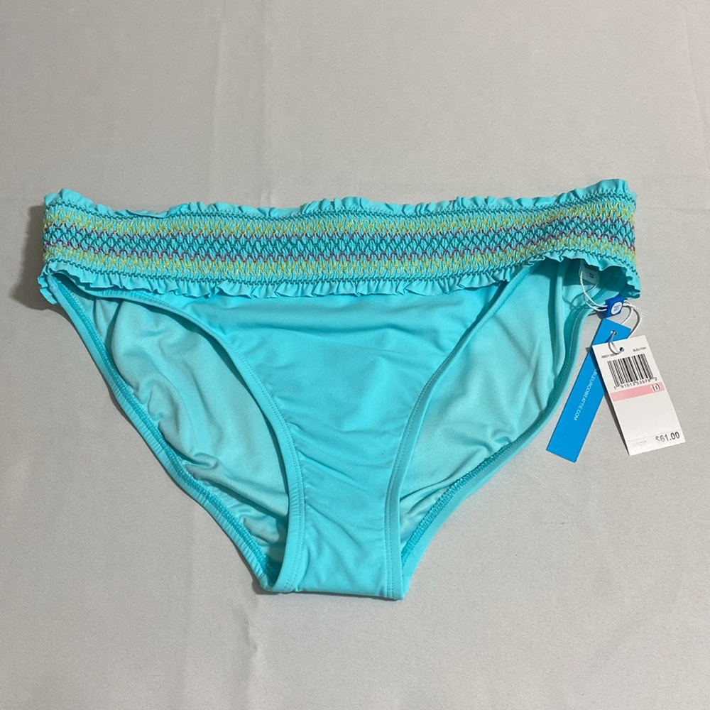 BLEU ROD BEATTIE Women's Smock Stitch Waist Bikini Bottom Size 10